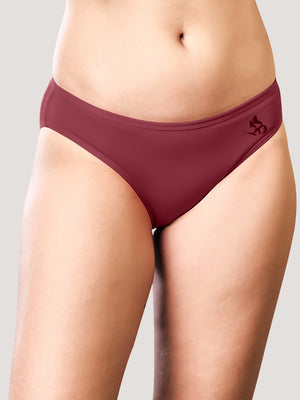 Reeva Seamless Low Waist Bikini Panty | Pack of 3-RUST RUST RUST