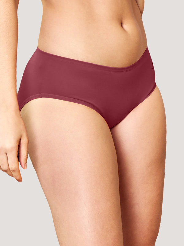 Vami Medium Coverage Panties for Girls | Pack of 3-NUDE OLIVE RUST