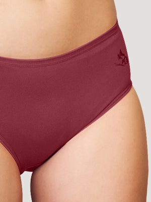 Vami Medium Coverage Panties for Girls | Pack of 3-RUST RUST RUST