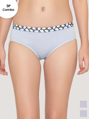 Berry Low Waist Printed Panties | Pack of 3-S. BLUE 107 S. BLUE 107 S. BLUE 107