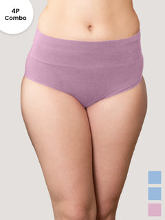 ISAC High Waist Tummy Control Panties for Woman | Pack of 4-SBLE SBLE MV MV