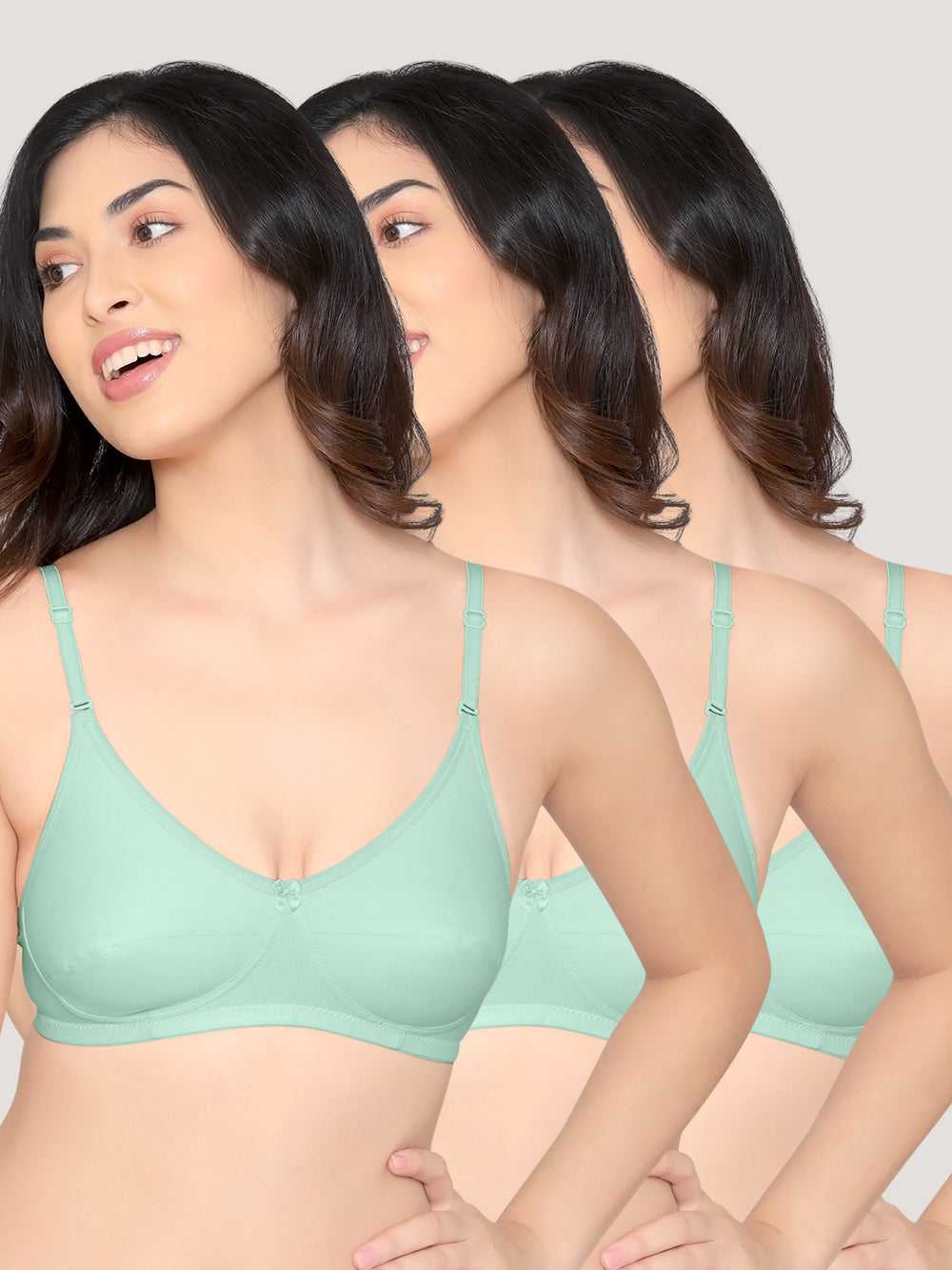Wamika Fuller Cups Everyday Bra | Pack of 3-S.GREEN S.GREEN S.GREEN