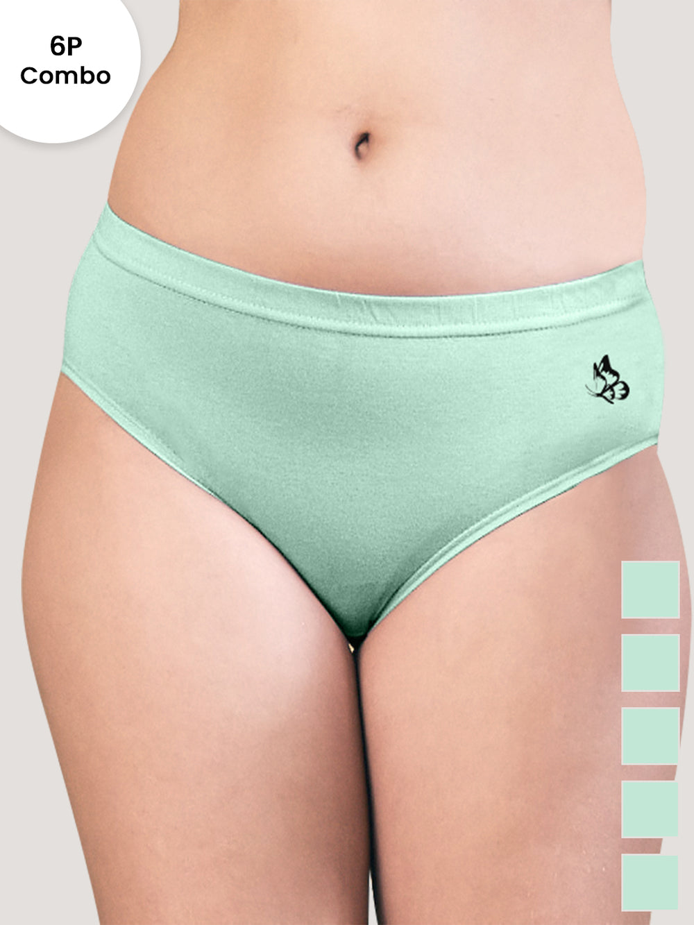 Eve Women's Cotton Lycra Seamless Bikini Panty | Pack of 6-SGR SGR SGR SGR SGR SGR