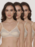 Kalyani Moon Wirefree Printed Cotton Polka Dot Daily Wear Bra | Pack of 3