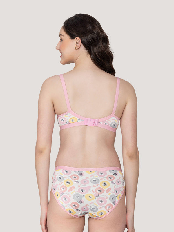 Samara Everyday Printed Lingerie Set-BABY PINK