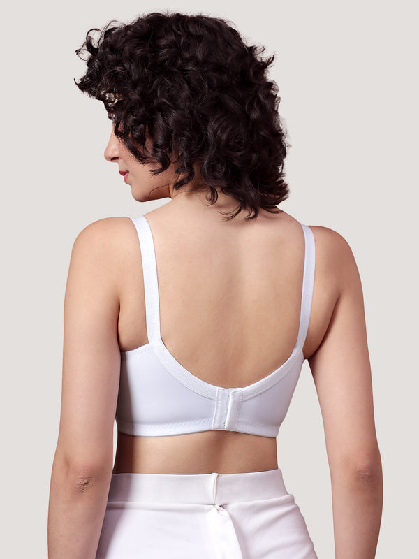 Kalyani Sandy Women’s Full Coverage Non-Padded Lace Bra with M Frame Front Panel Pack of 2 | NUDE WHITE