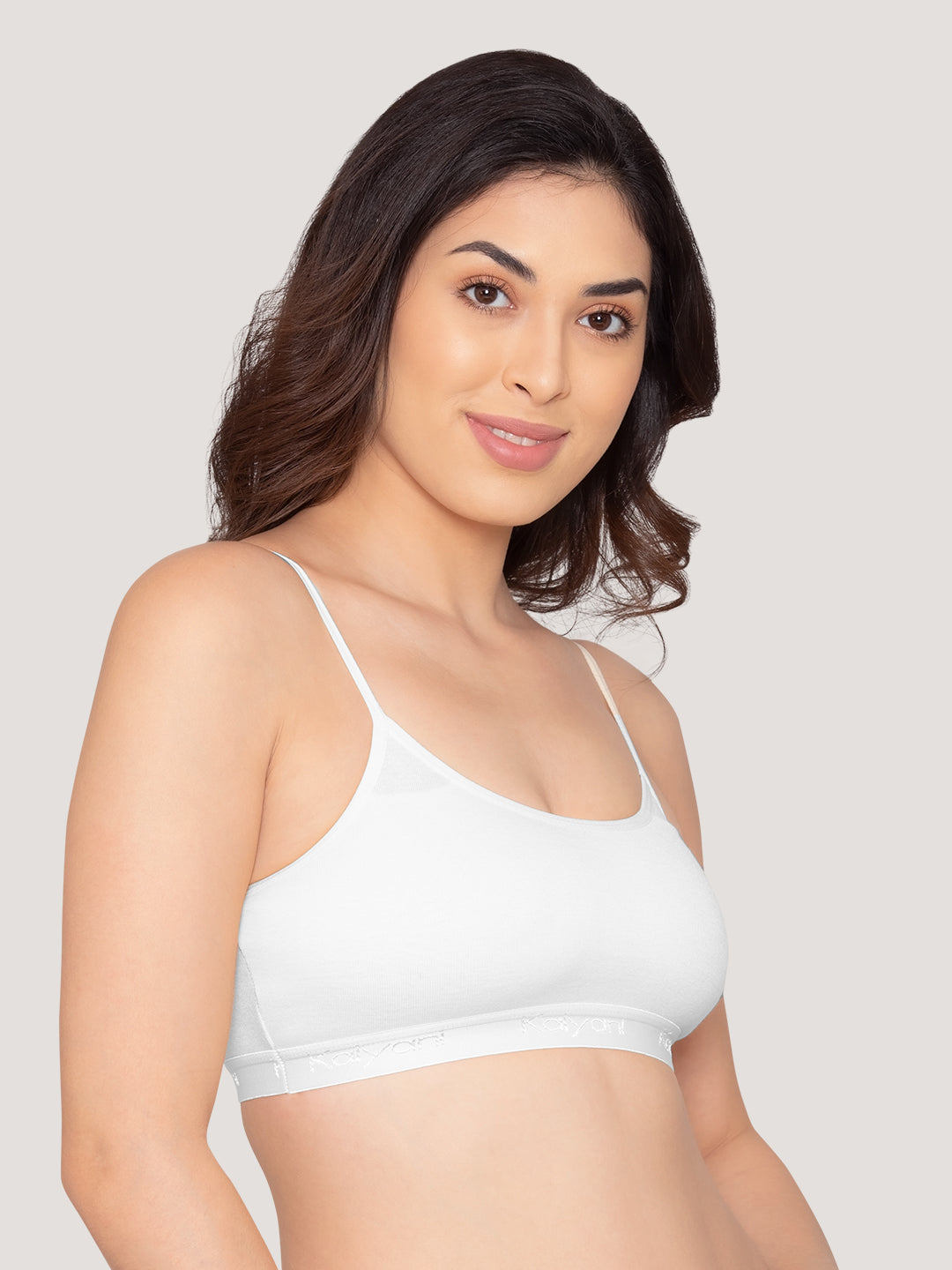 Sanorita Full Coverage Daily Wear Beginners Bra | Pack of 3-BLACK SKIN WHITE