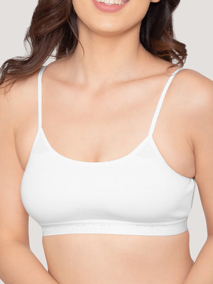 Sanorita Full Coverage Daily Wear Beginners Bra | Pack of 3-WHITE WHITE WHITE