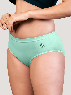 Eve Mid Waist Multicolor Hipster Panties | Pack of 3-SEA GREEN SEA GREEN SEA GREEN