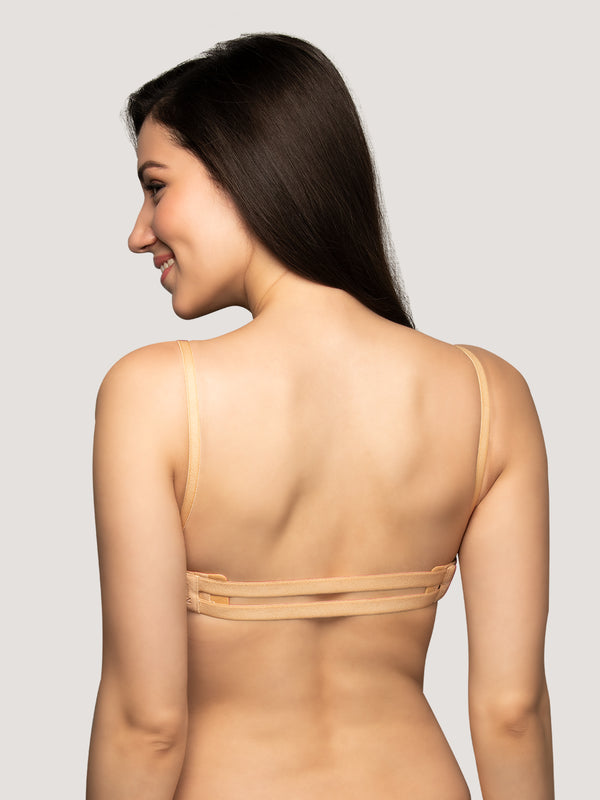 Selena Demi Cup Tube Bra/T-Shirt Bra Pack of 2-HOT PINK NUDE