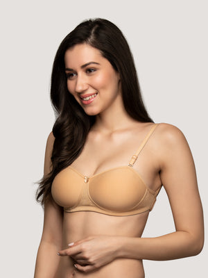 Selena Demi Cup Tube Bra/T-Shirt Bra Pack of 2-HOT PINK NUDE