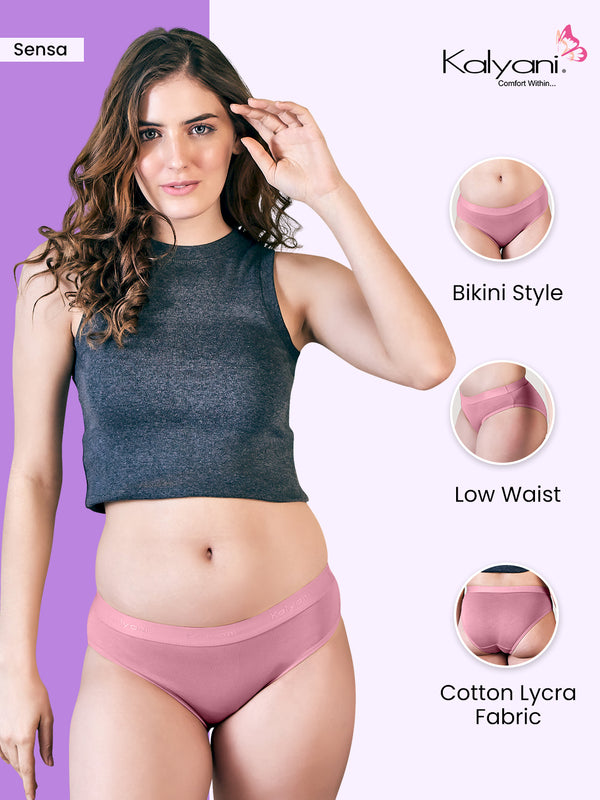 Sensa Low Waist Bikini Panties | Pack of 3-ONION ONION ONION