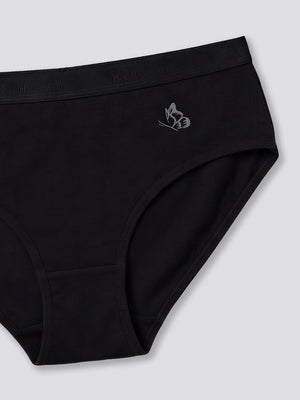 Sensa Mid-Rise Rich Cotton Hipster Panties for Women-BURGUNDY DARK VIOLET BLACK