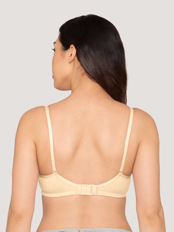 Sharon Detachable Straps Padded T-Shirt Bra-SKIN