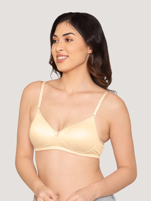 Sharon Detachable Straps Padded T-Shirt Bra-SKIN