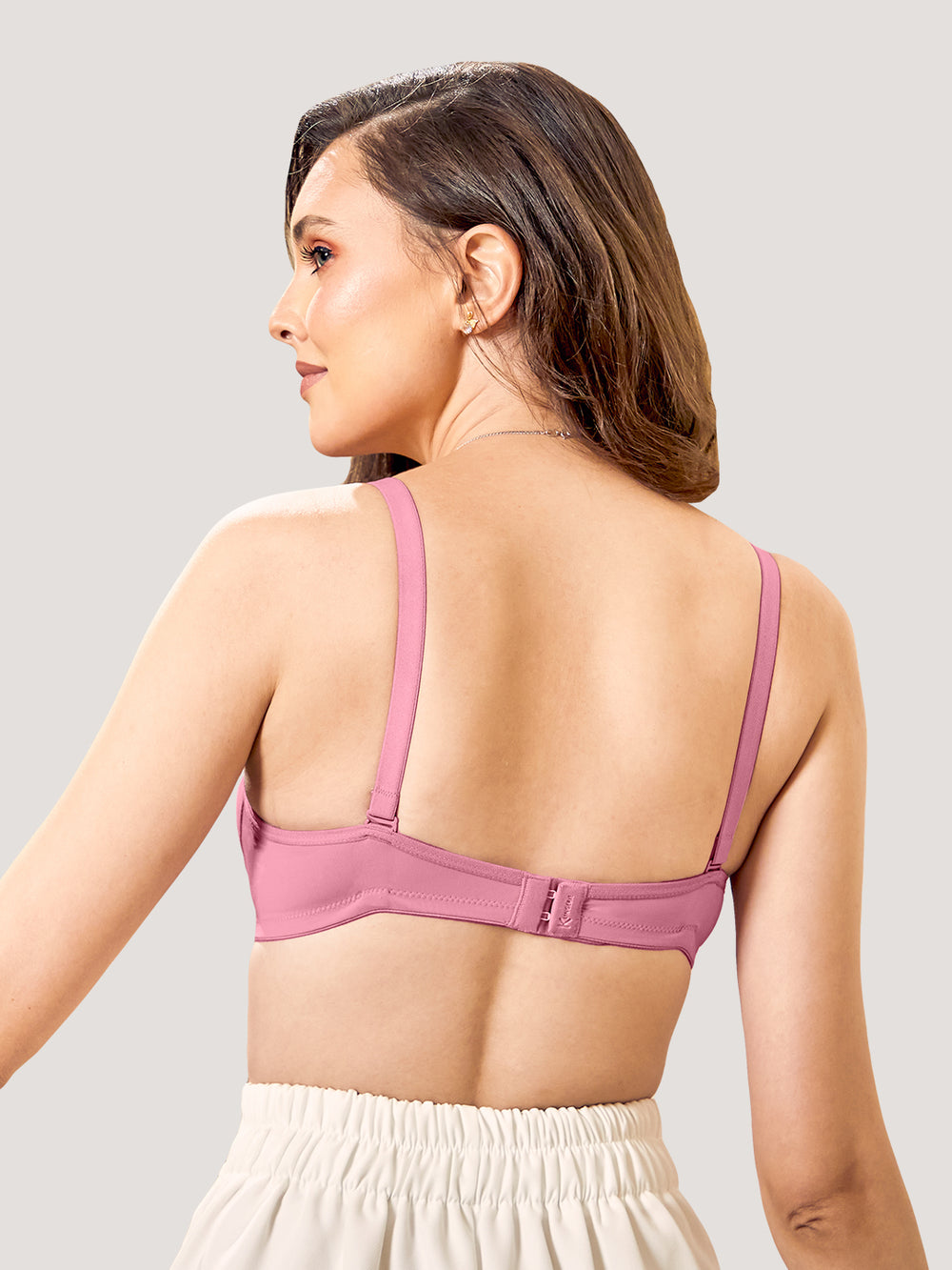 Sheley Women's Wirefree Soft Padded Cups Detachable Straps Bra-BLUSH BLUSH