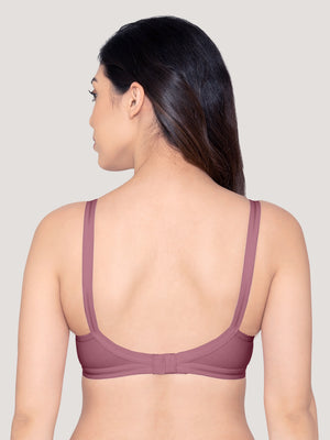 Damini Full Coverage Cotton Everyday Bra | Pack of 3-FAWN ONION BLACK