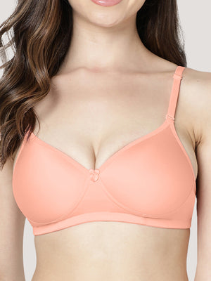 Maria Light Padded Fuller Cups Everyday Bra | Pack of 3-PEACH PEACH PEACH