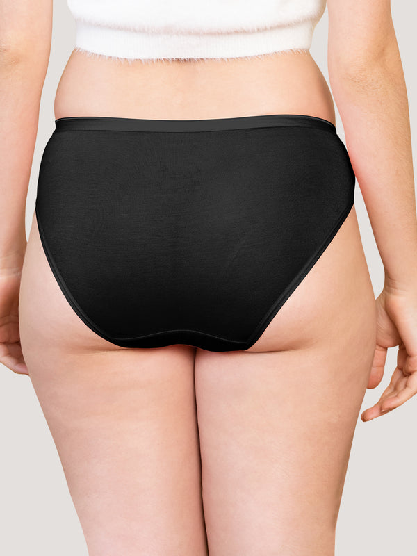 Snow Mid Waist Hipster Panties | Pack of 3-BLACK BLACK BLACK