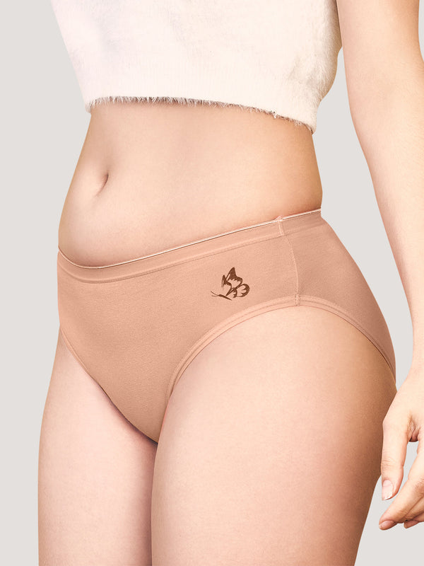 Snow Women's Mid Waist Hipster Panties | Pack-of-6-BLK BLK RD ND PRS SGR