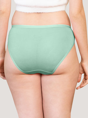 Snow Mid Waist Hipster Panties | Pack of 3-SEA GREEN SEA GREEN SEA GREEN