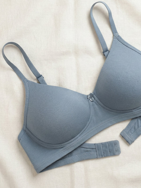 Kalyani Kirti Seamless Cups Non Padded Everyday T-Shirt Bra | Pack of 2-TEAL BLUE TEAL BLUE