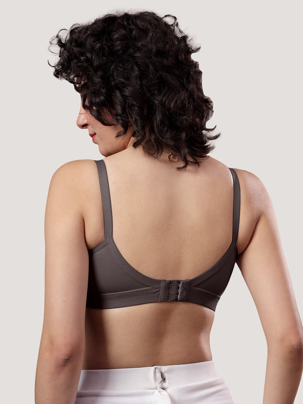 Tessa Full Support Seamless Designer Bra for Women Pack of 2-ASH ASH