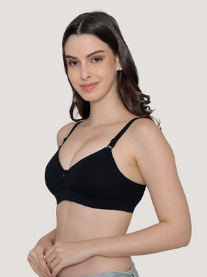 Tessa Full Support Seamless Designer Bra for Women Pack of 2-ONION BLACK