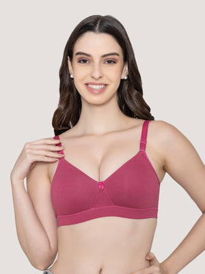 Tessa Full Support Seamless Designer Bra for Women Pack of 2-D.RUST FAWN
