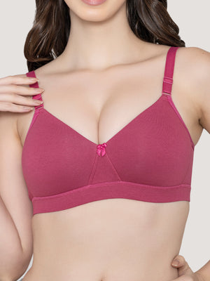 Tessa Full Support Seamless Designer Bra for Women Pack of 2-D.RUST FAWN