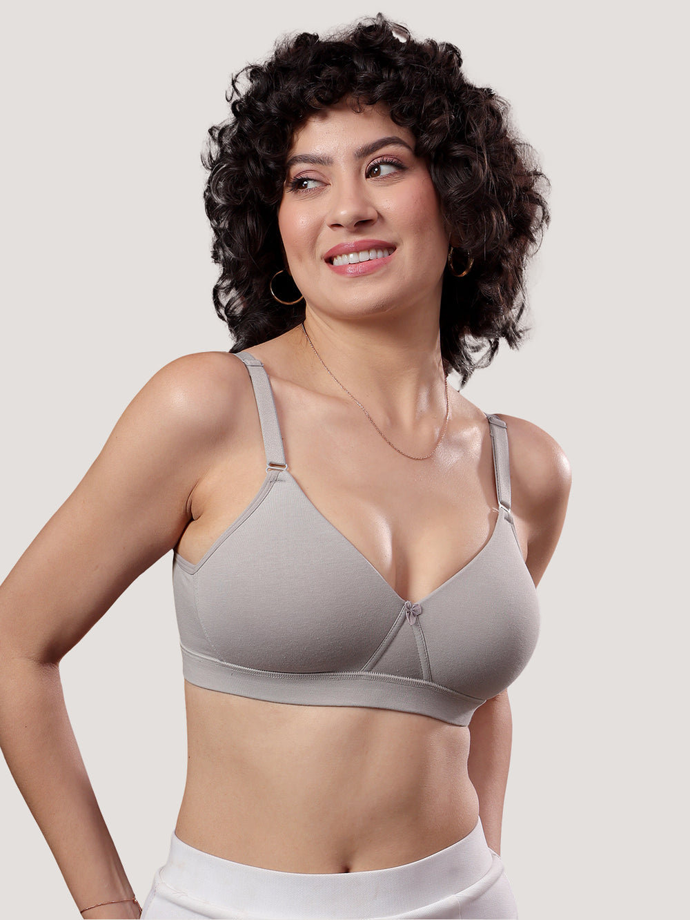 Tessa Full Support Seamless Designer Bra for Women Pack of 2-L.GREY D.RUST