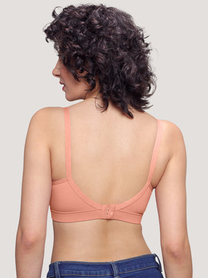 Tessa Full Support Seamless Designer Bra for Women Pack of 2-L.PEACH L.PEACH