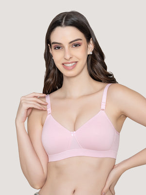 Tessa Full Support Seamless Designer Bra for Women Pack of 2-L.PINK D.RUST