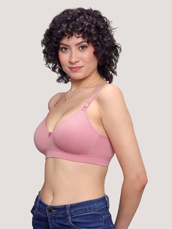 Tessa Full Support Seamless Designer Bra for Women Pack of 2-ONION ONION