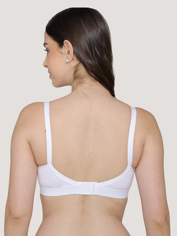 Tessa Full Support Seamless Designer Bra for Women Pack of 2-ASH WHITE