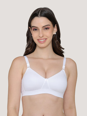 Tessa Full Support Seamless Designer Bra for Women Pack of 2-ASH WHITE