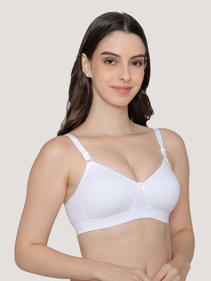 Tessa Full Support Seamless Designer Bra for Women Pack of 2-ONION WHITE