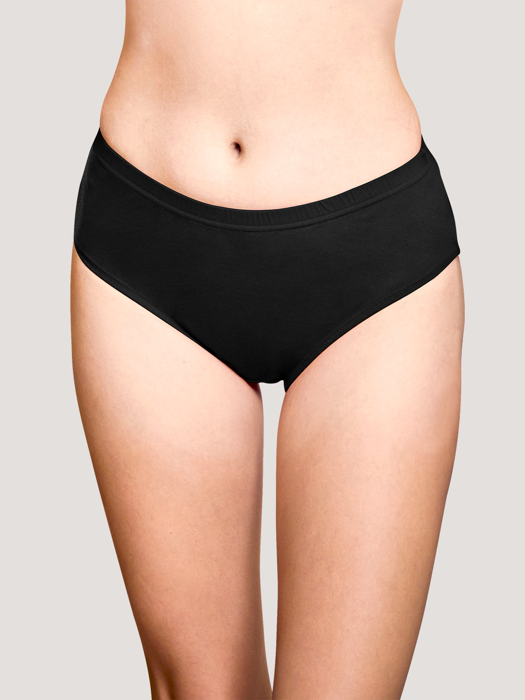 Theo Inner Elastic Hipster Panties | Pack of 3-BLACK BLACK BLACK