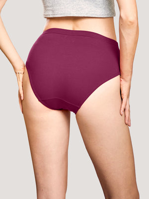 Theo Inner Elastic Hipster Panties | Pack of 3-BURGUNDY BURGUNDY BURGUNDY