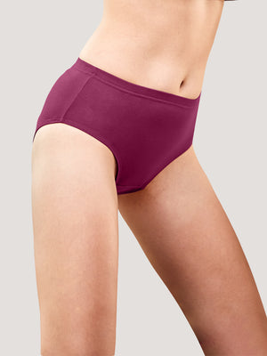 Theo Inner Elastic Hipster Panties | Pack of 3-ORANGE RUST BURGUNDY P.BLUE