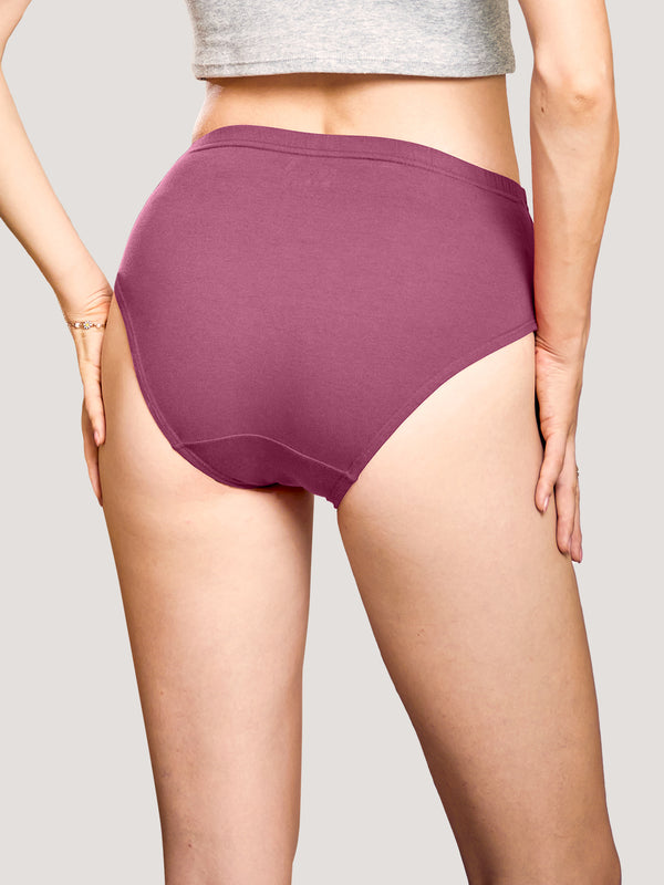 Theo Inner Elastic Hipster Panties | Pack of 3-ORANGE RUST ONION RUST BURGUNDY