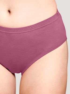 Theo Inner Elastic Hipster Panties | Pack of 3-ORANGE RUST ONION RUST BURGUNDY