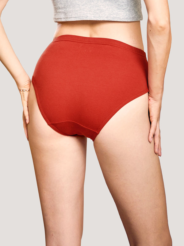 Theo Inner Elastic Hipster Panties | Pack of 3-ORANGE RUST ORANGE RUST ORANGE RUST