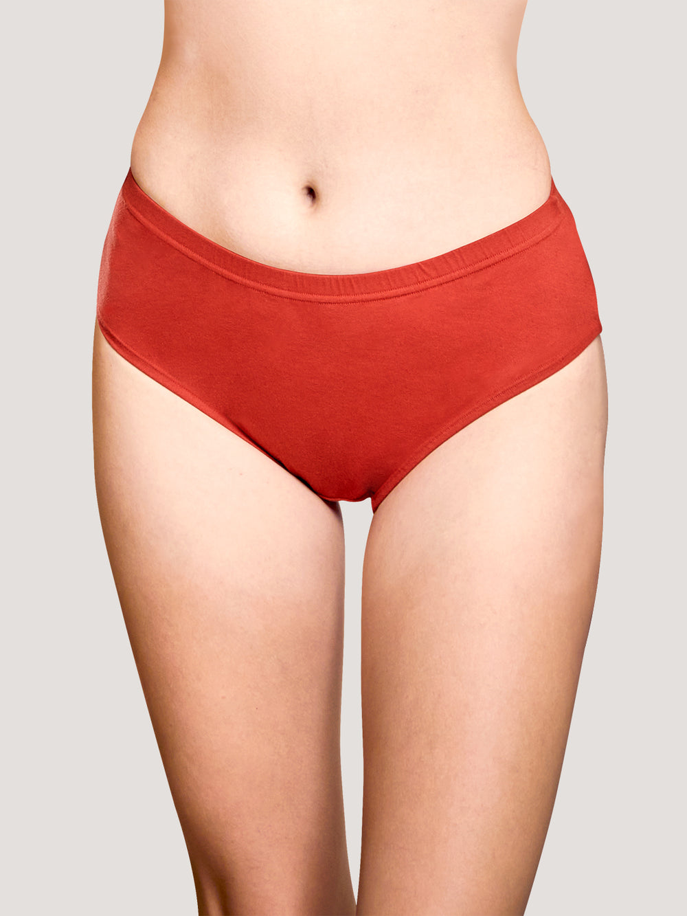 Theo Inner Elastic Hipster Panties | Pack of 3-ORANGE RUST ONION RUST BLACK