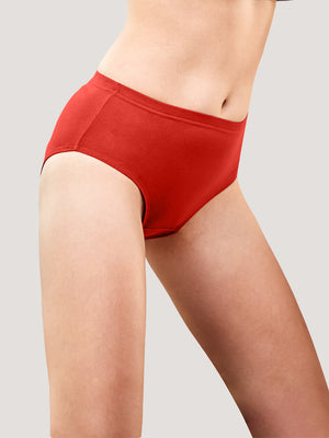 Theo Inner Elastic Hipster Panties | Pack of 3-ORANGE RUST BURGUNDY P.BLUE