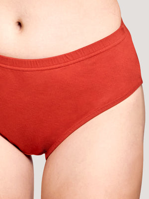 Theo Inner Elastic Hipster Panties | Pack of 3-ORANGE RUST ORANGE RUST ORANGE RUST