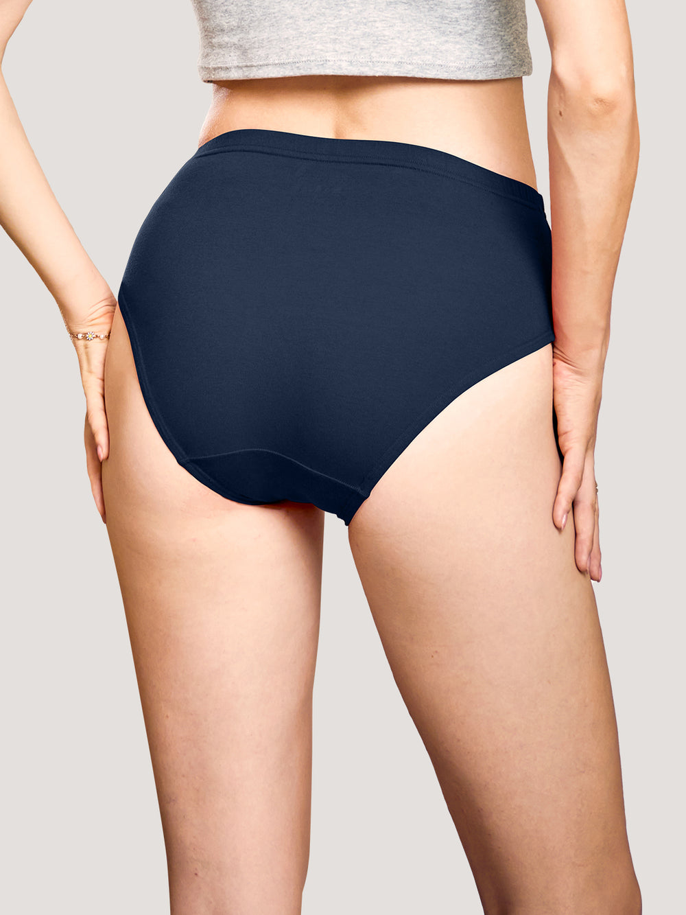 Theo Woman's Inner Elastic Hipster Panties | Pack of 6-BLK BLK BLK PBLE PBLE PBLE