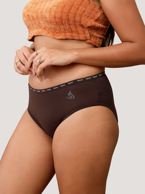 Vami High Coverage Cotton Spandex Hipster Panties for Women | Pack of 3-BLACK COFFEE NAVY BLUE