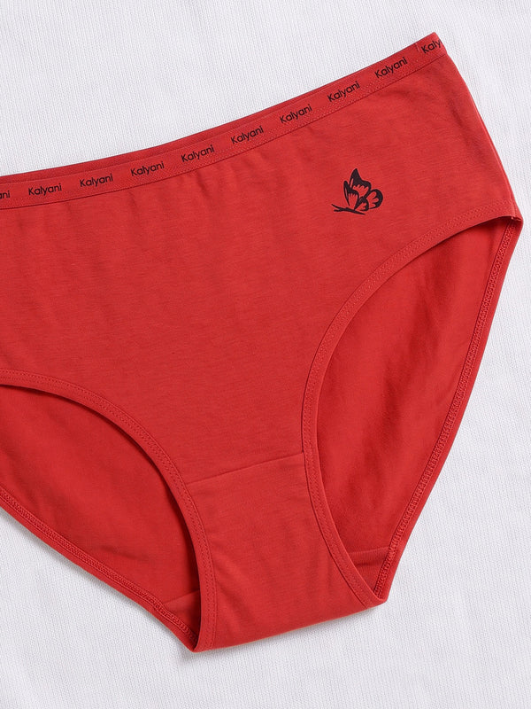 Vami High Coverage Cotton Spandex Hipster Panties for Women | Pack of 3-ORANGE RUST ORANGE RUST ORANGE RUST