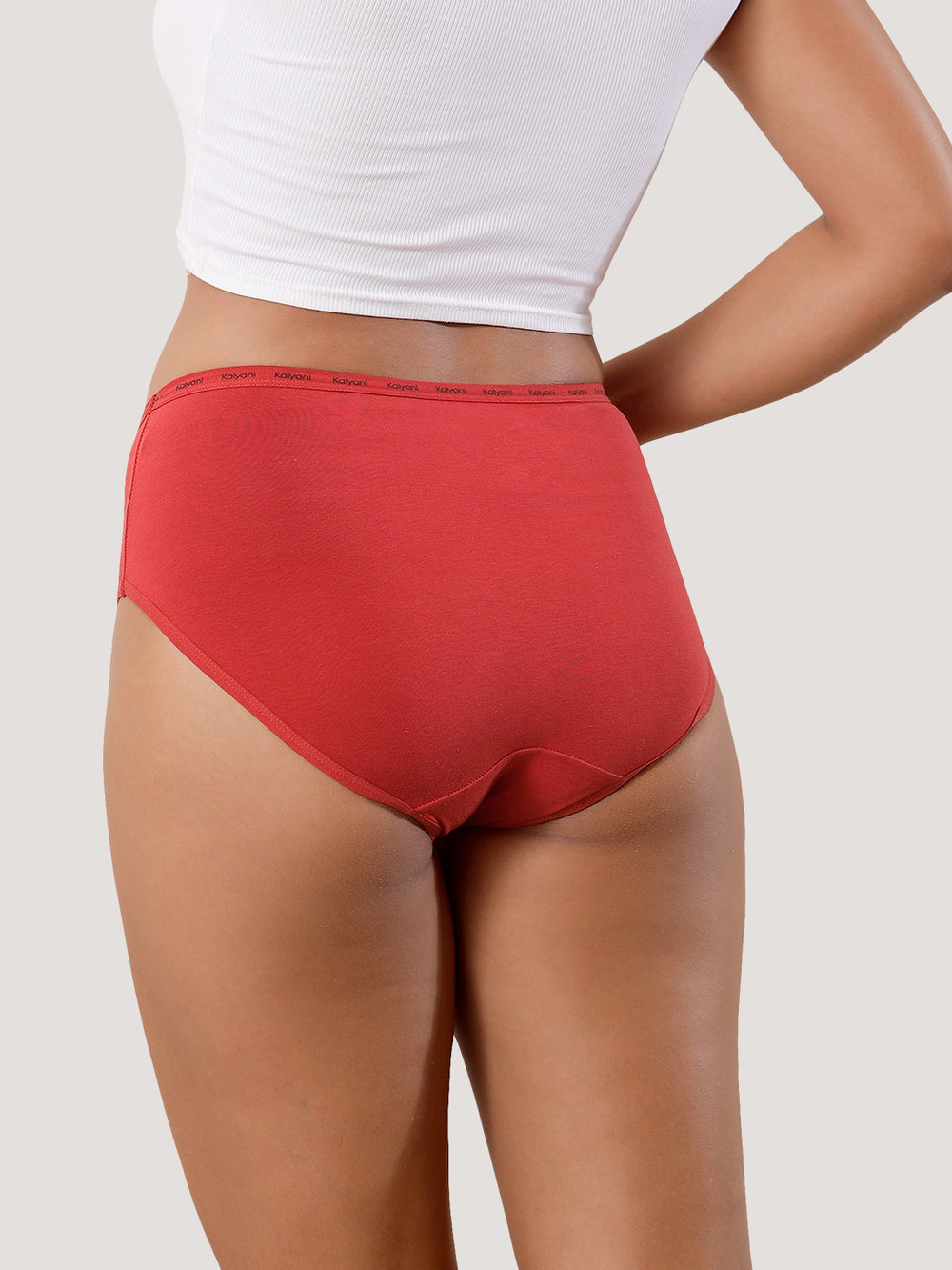 Vami High Coverage Cotton Spandex Hipster Panties for Women | Pack of 3-ORANGE RUST ORANGE RUST ORANGE RUST
